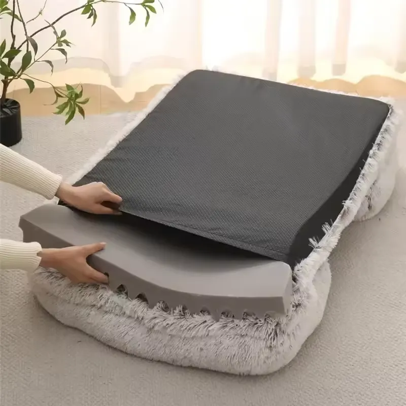 Plush Rectangular Pet Bed