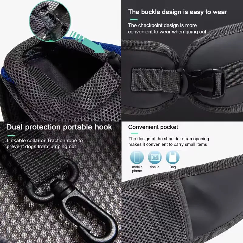 Pet Sling Carrier Crossbody Travel Bag